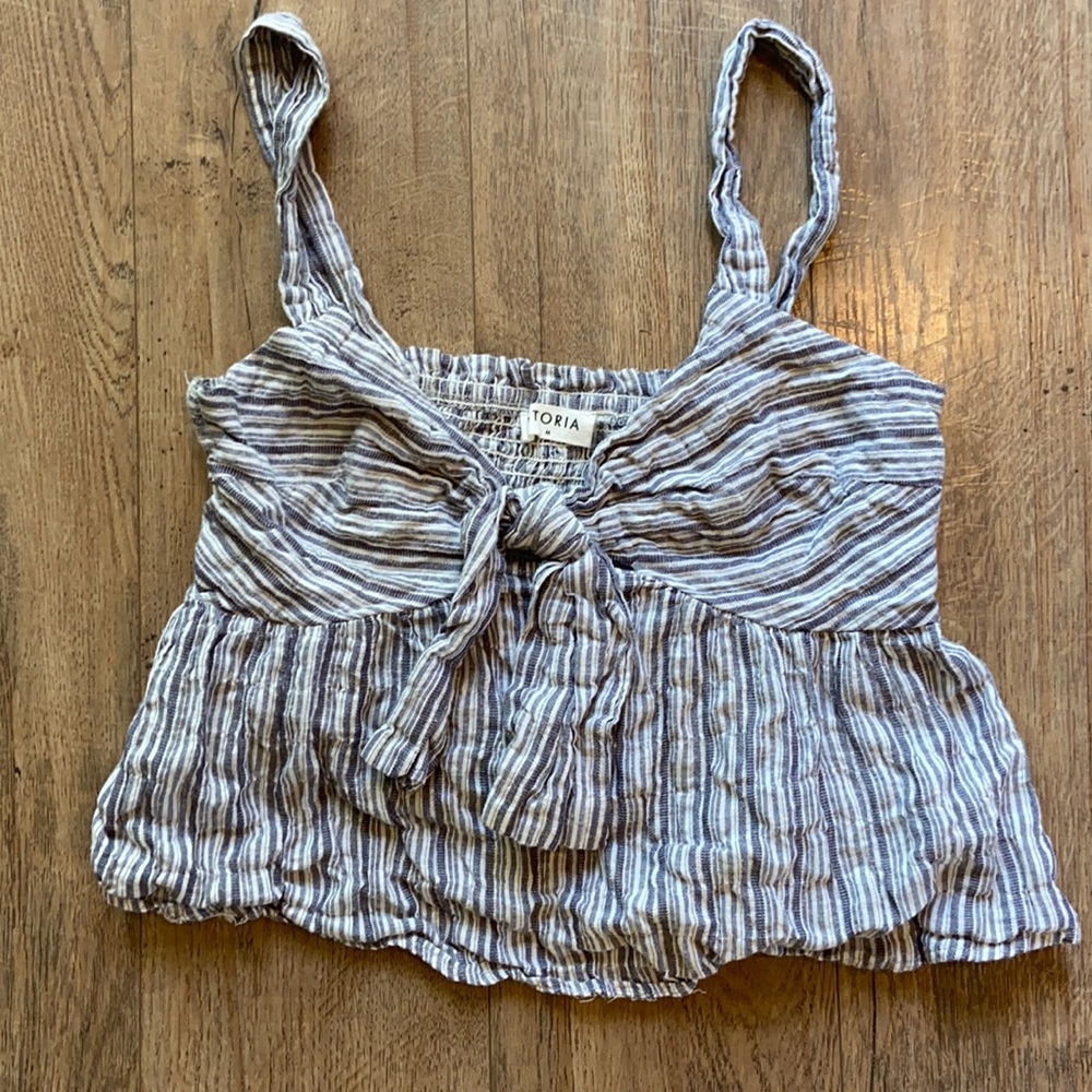 Women’s babydoll front tie top